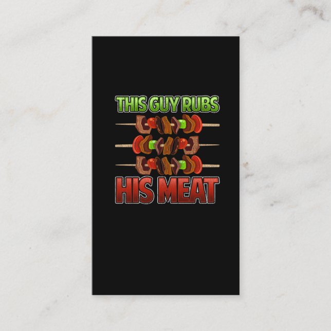 BBQ Lover Chef Summer Smoke Grill Season Business Card (Front)