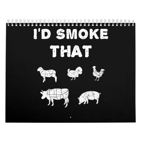 BBQ Lovers  ID Smoke That Chef Smoker BBQ Gifts Calendar