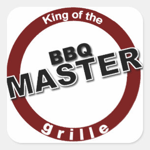 BBQ Master King of the Grille Square Sticker