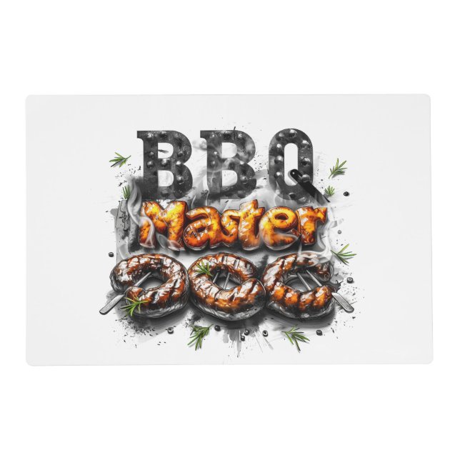  BBQ Master Laminated Placemat (Front)
