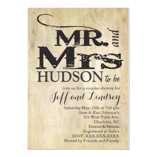 Mr And Mrs Shower Invitations 6
