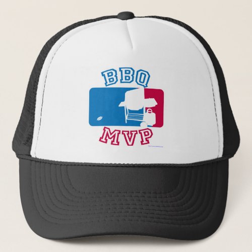 BBQ  MVP Fun Outdoor Cookout Grill Art Trucker Hat