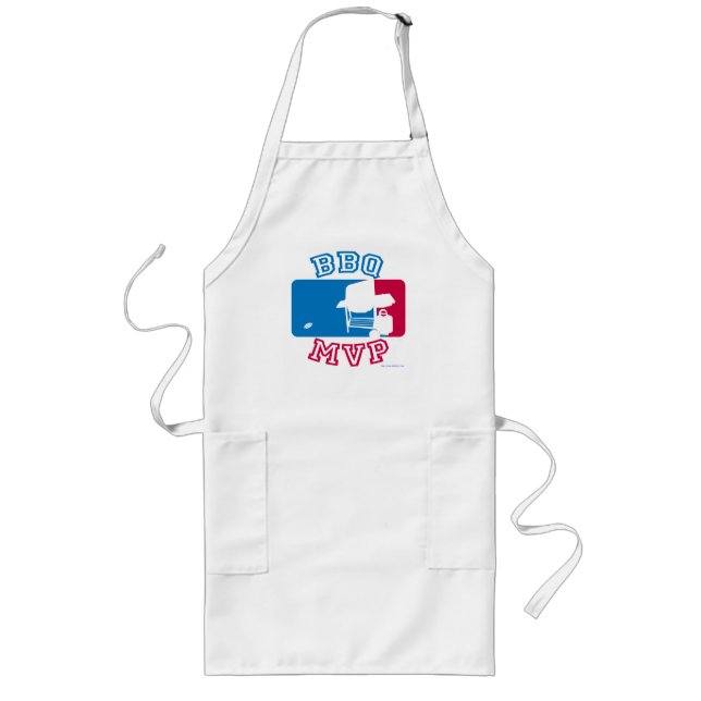BBQ  MVP Funny Outdoor Cookout Grill Time Long Apron (Front)