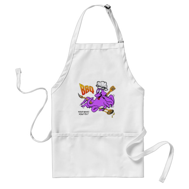 BBQ Octopus Adult Apron (Front)