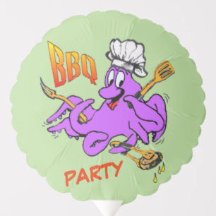 BBQ Octopus Party Balloon