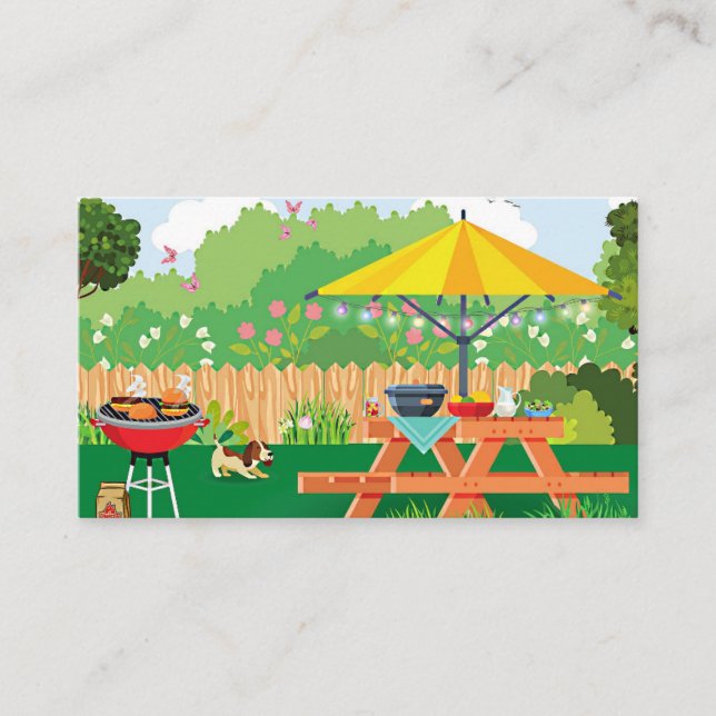 BBQ Party Backyard Picnic Celebration Invitation  (Front)