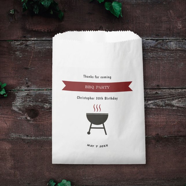 BBQ Party Birthday Favor Bag (BBQ Party Birthday Favor Bag)
