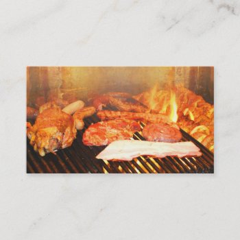 Bbq Party Business Card by orchideapl at Zazzle