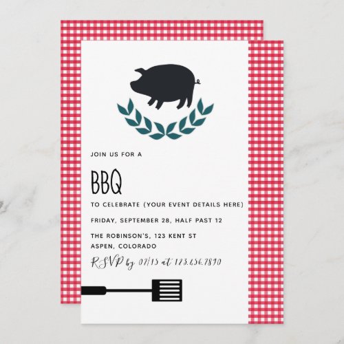 BBQ Party customized invitation