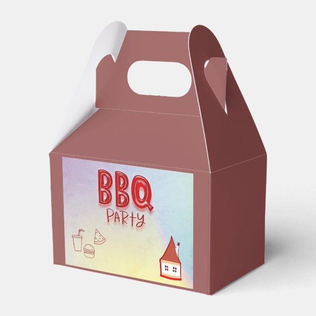 BBQ Party Favor Boxes (Front Side)