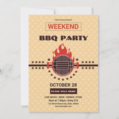 BBQ Party Flyer Invitation