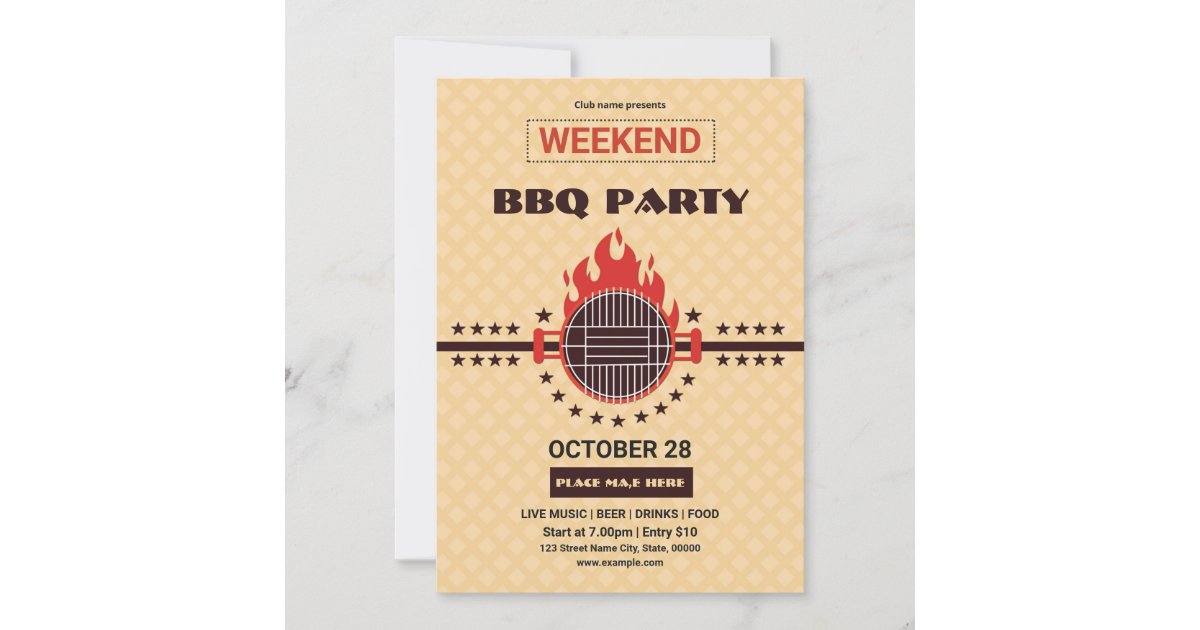 BBQ Party Flyer Invitation | Zazzle