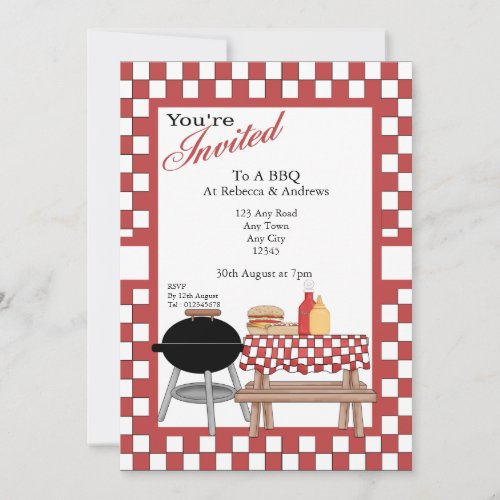 BBQ Party Custom Invite