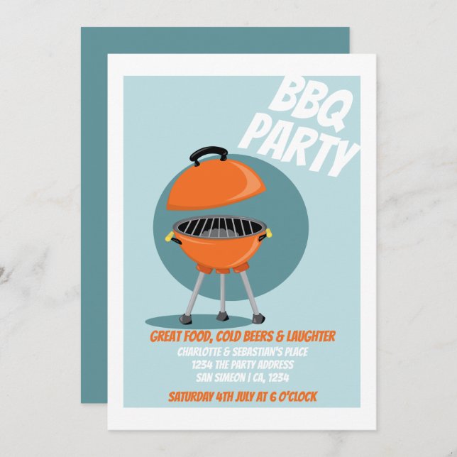 BBQ Party Invitation (Front/Back)