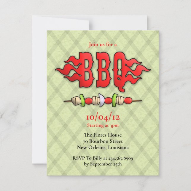 BBQ Party Invitation (Front)