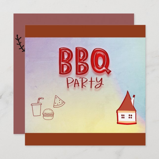 BBQ Party Invitation (Front/Back)
