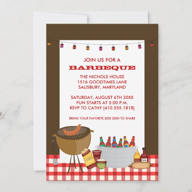 BBQ Party Invitations (Front)