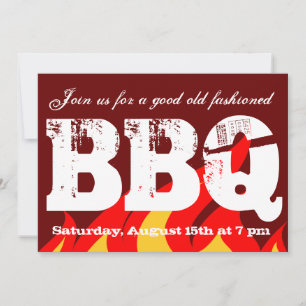 BBQ party invitations Custom invite template