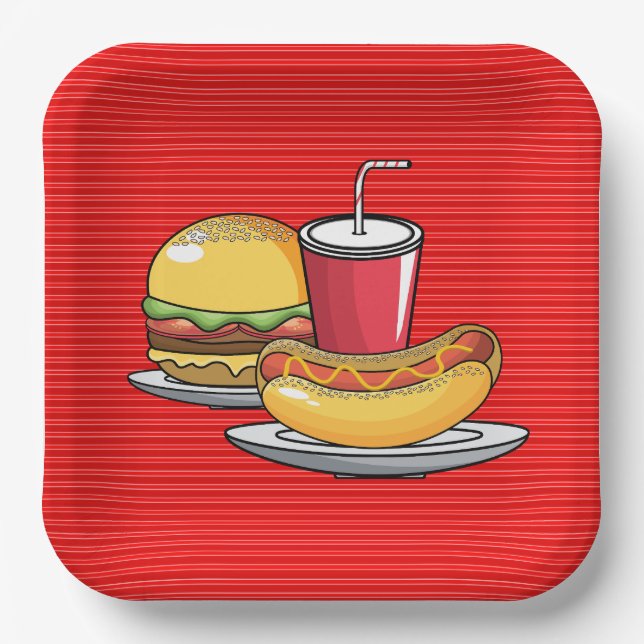 BBQ Party Paper Plates (Front)