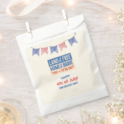 BBQ Party Patriotic American 4th of July Guests Favor Bag