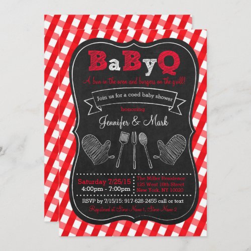 BBQ Picnic Baby Shower Invitation