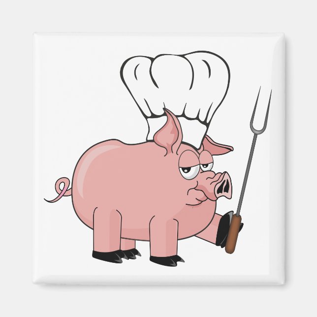 BBQ Pig Magnet (Front)