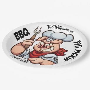 BBQ Pig Pickin' Party Goods Plate