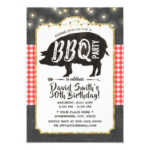 bbq birthday invitations zazzle
