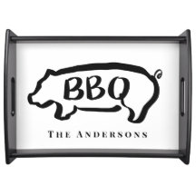 BBQ pig serving platter