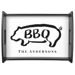 BBQ pig serving platter