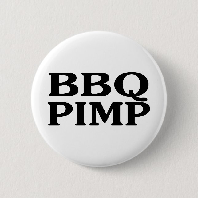 BBQ Pimp Pinback Button (Front)