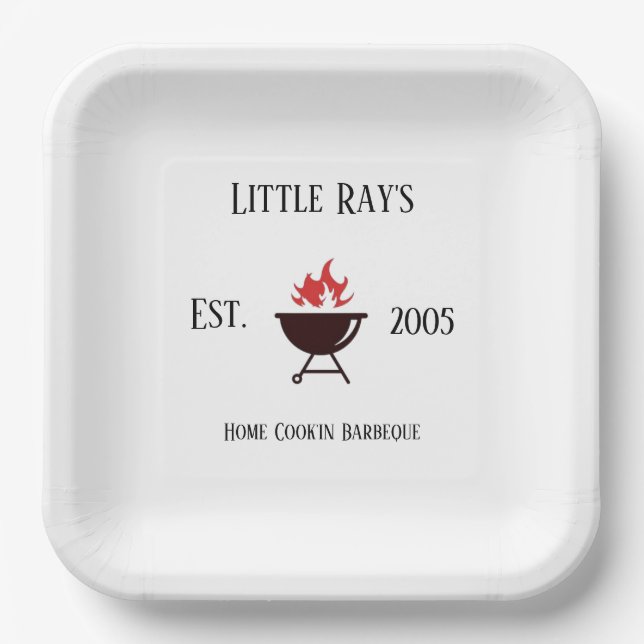 Bbq Pit Paper Plates (Front)