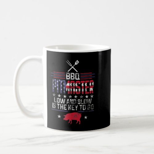 BBQ Pitmaster USA Flag 4th of July Patriotic Barbe Coffee Mug