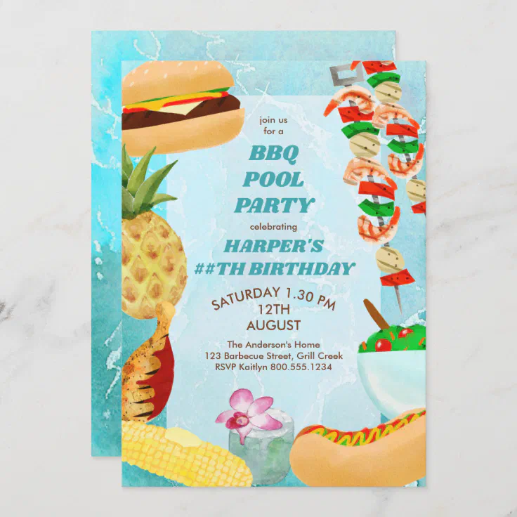 bbq background invite