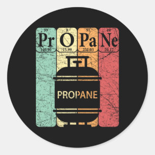 Bbq Propane Periodic Table Elements Grill Bbq Love Classic Round Sticker