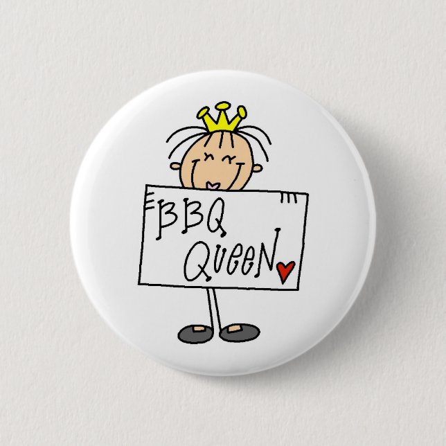 BBQ Queen Pinback Button (Front)