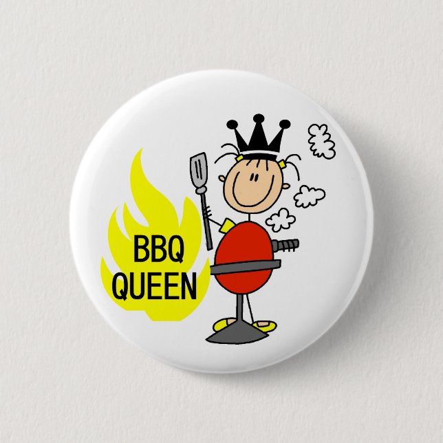 BBQ Queen Pinback Button (Front)