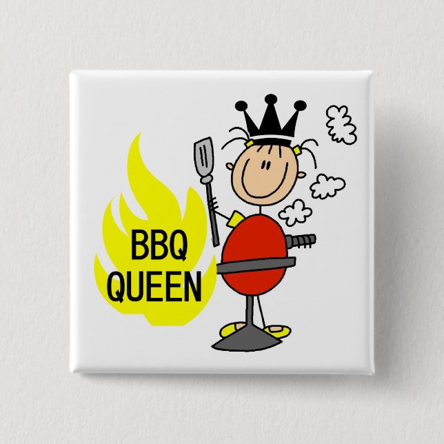 BBQ Queen Pinback Button (Front)