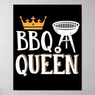 BBQ Queen  Smoker Grill Barbecue Meat Grilling Poster