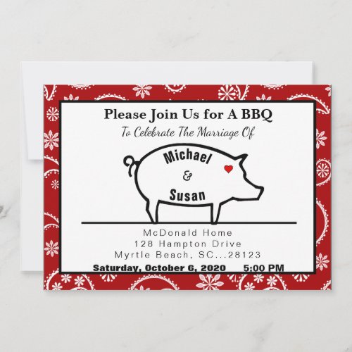 BBQ Reception Invitations