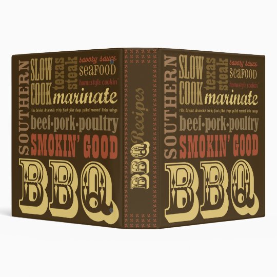 BBQ Recipe Cookbook 3 Ring Binder