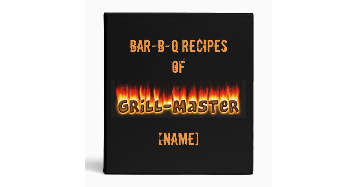 BBQ Recipes Binder Zazzle