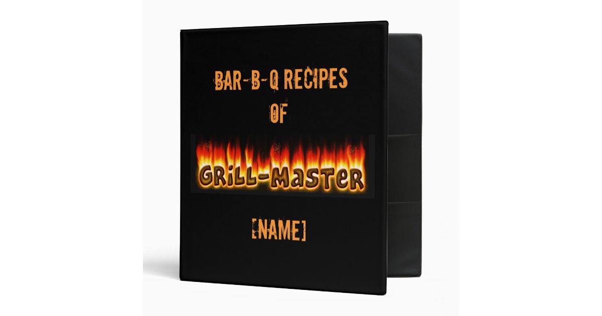 BBQ Recipes Binder Zazzle