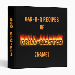 BBQ Recipes with Grillmaster's Name Binder