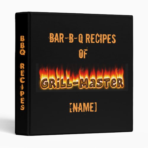 BBQ Recipes with Grillmasters Name Binder