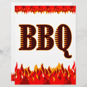 BBQ Red Flames Custom Flyer Template (Front/Back)