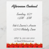 BBQ Red Flames Custom Flyer Template (Back)