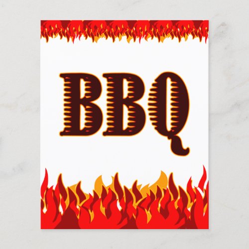 BBQ Red Flames Custom Flyer Template