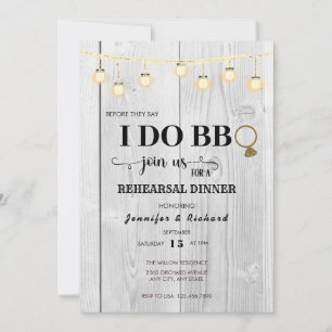 BBQ Rehearsal Dinner Couples Shower Invitation