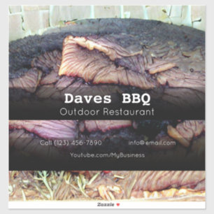 BBQ Restaurant Food Custom-Cut Vinyl Sticker